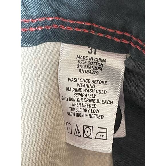 AEROPOSTALE Pink Flamingo print Blue Chino Shorts Size 31 - Picture 6 of 10